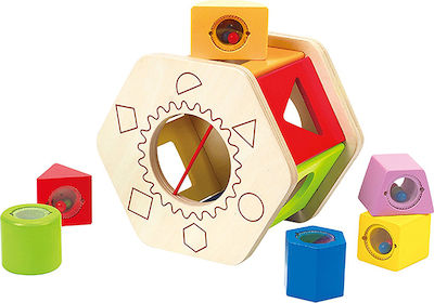 Hape Shape Sorting Toy Μάθε & Ταξινόμησε made of Wood for 12++ Months