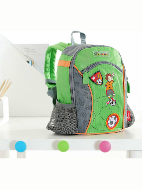 Sigikid Football player School Bag Backpack Kindergarten Green with Water Bottle Holder