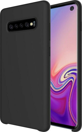 Hurtel Soft Flexible Задна корица Силикон Черен (Galaxy S10)