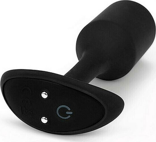 b-Vibe Vibrating Snug Plug Анална тапа с вибрация Medium Черна 12.5см