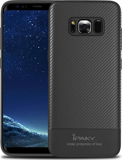 iPaky Ipaky Brushed TPU Carbon Back Cover Silicone 1.4mm Gray (Galaxy S8+)