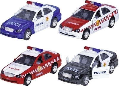 Goki Police Car & Fire Brigade with Light & Sound Auto Feuerwehrauto für 3++ Jahre (Verschiedene Designs) 1Stück 12194