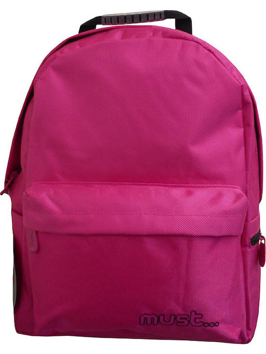 Must Monochrome Fuchsia School Bag Backpack Junior High-High School in Fuchsia color 22lt