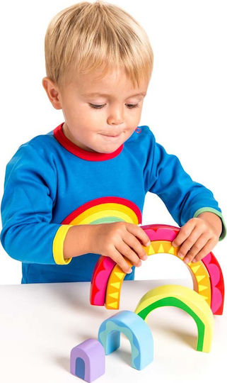 Le Toy Van Παιχνίδι Στοίβαξης Παζλ Τούνελ Rainbow από Ξύλο για 12+ Μηνών