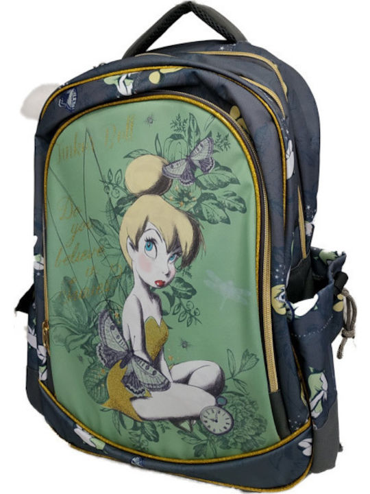 Gim Tinkerbell Glitter School Bag Backpack Elementary, Elementary in Blue color