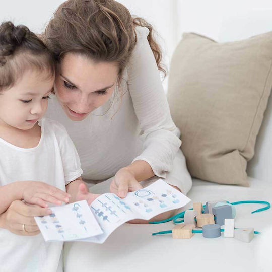 Plan Toys Lacing Toy Beads Geometric Shapes made of Wood for 24++ Months