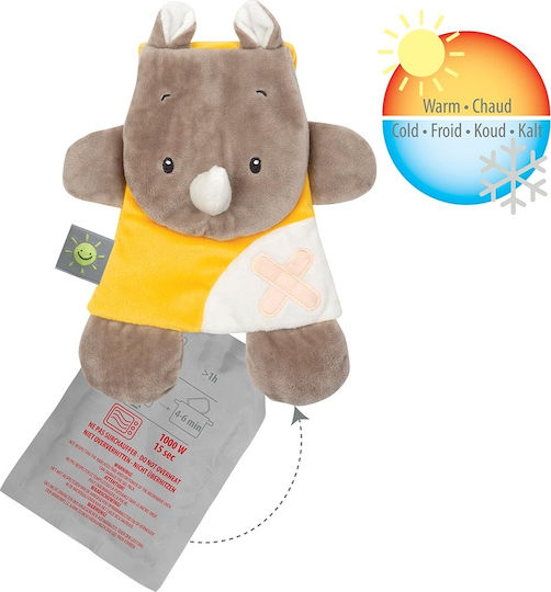 Nattou Πανάκι Μωρού Cuddly & Gelpack Rhinoceros Πολύχρωμο