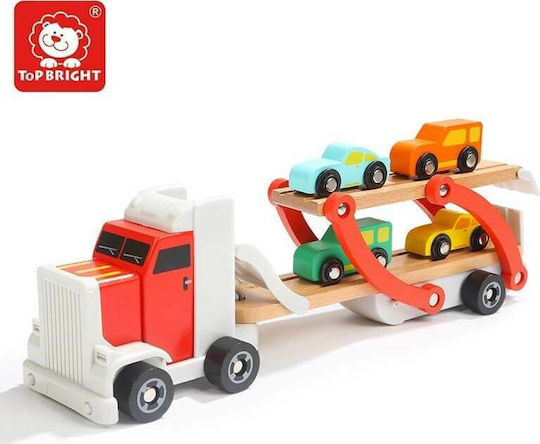 Top Bright Camion Motor Din Lemn Set Cu Camion Pentru 3+ Ani