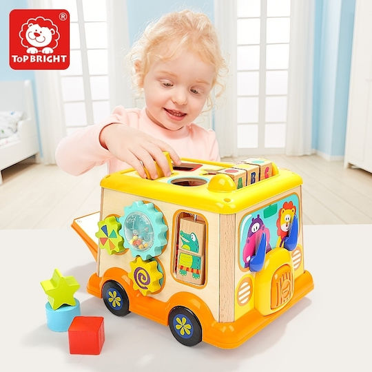 Top Bright Shape Sorting Toy Educational Shape Sorting made of Wood with Sounds for 18++ Months