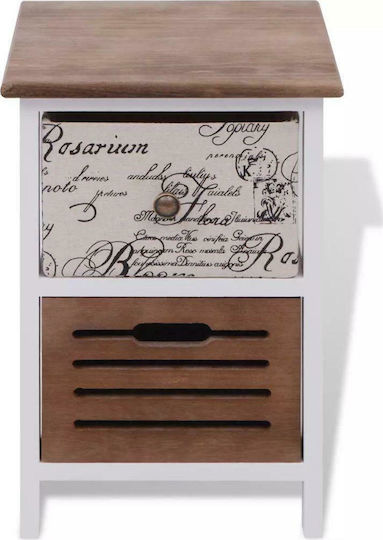 Bedside Tables of Solid Wood 2pcs Multicolour 30x28x46cm