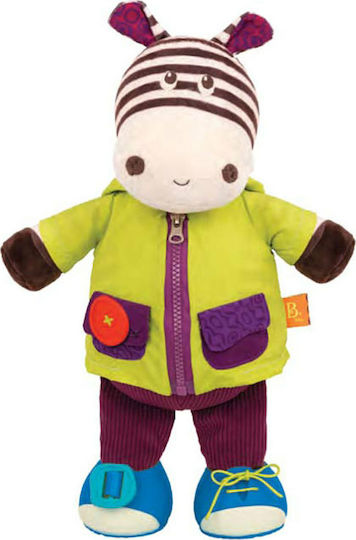 B.Toys Animal Dress Me Up Zebb the Zebra made of Fabric with Sounds for 24++ Months