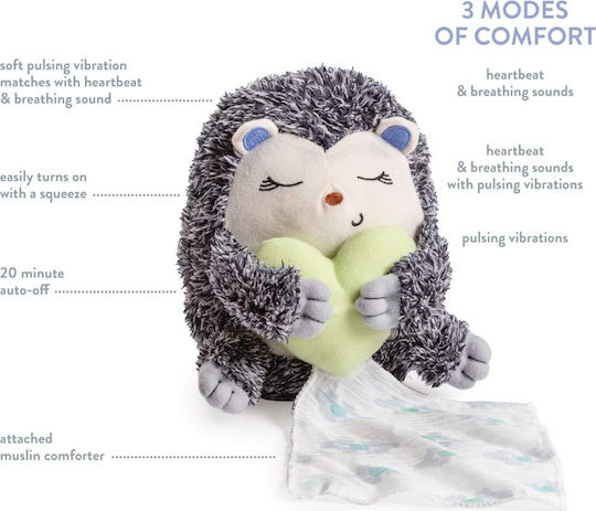 Summer Infant Schlafspielzeug Little Heartbeats Soother Hedgehog aus Stoff mit weißen Klängen für 0++ Monate