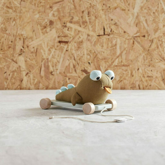 Kids Concept Συρόμενο Παιχνίδι Τρεχαλίτσα Δεινοσαυράκι από Ύφασμα για 18+ Μηνών