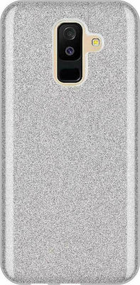 Forcell Silicone Back Cover Silver (Galaxy A6+ 2018)