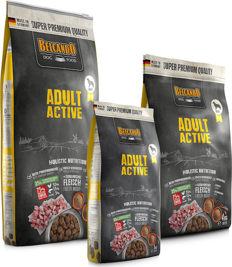 Belcando Adult Active 1kg Dry Food Grain-Free for Adult Medium & Large Breed Dogs with Poultry and Rice