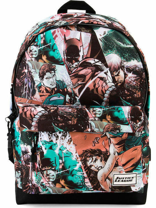 Karactermania Justice League Comics Schulranzen Rucksack Junior High-High School Mehrfarbig
