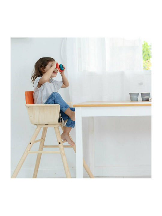 Plan Toys Highchair & Wooden Seat Orange