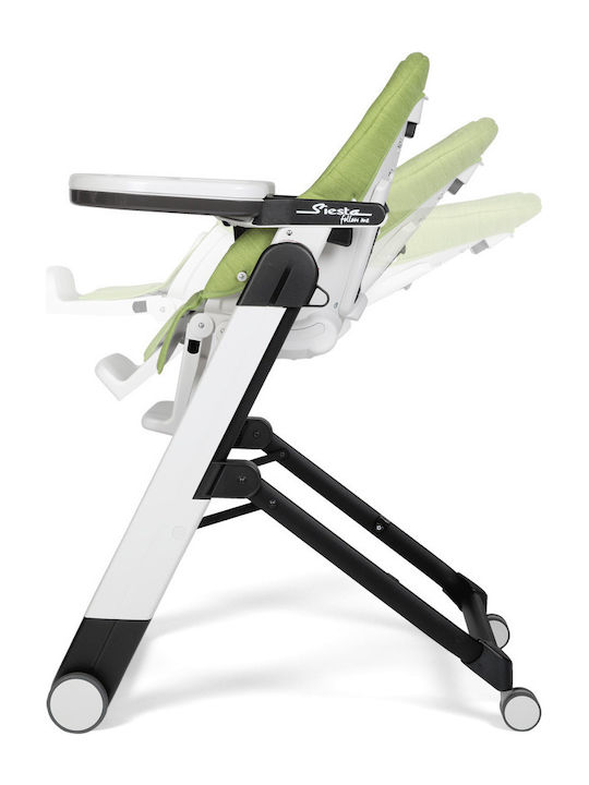 Peg Perego Siesta Follow Me Foldable Baby Highchair with Adjustable Height Black