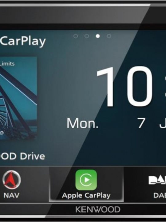 Kenwood Ηχοσύστημα Αυτοκινήτου 2DIN (Bluetooth/USB/WiFi/GPS/Apple-Carplay/Android-Auto) με Οθόνη Αφής 6.2"