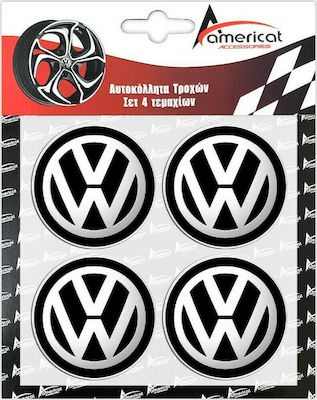Race Axion Αυτοκόλλητα Σήματα VW 5.5cm για Ζάντες Αυτοκινήτου 4τμχ