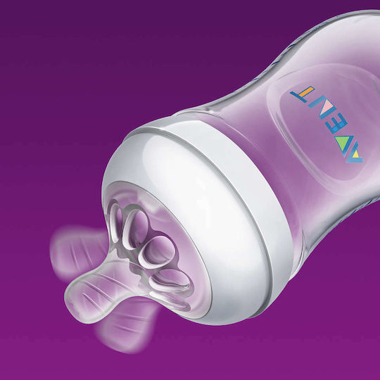 Philips Πλαστικό Μπιμπερό Natural Κατά των Κολικών με Θηλή Σιλικόνης για 1+ μηνών Γαλάζιο Γαλάζιο 260ml