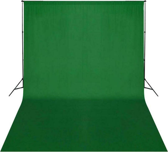 vidaXL Support System & Photographic Background Photography Backdrop Fabric 300x300cm Green