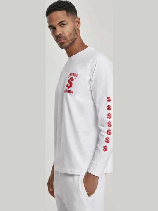 Money Records MT1012 Bluza Mânecă Lungă Albă
