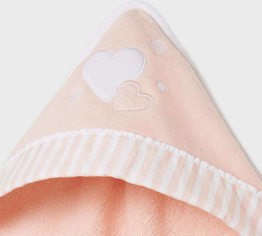 Mayoral Baby Hooded Bath Towel Pink 90x90cm