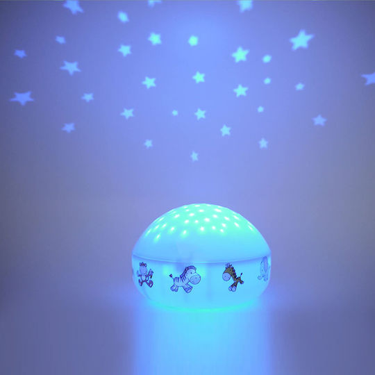 Josef Niermann Kids Projector Lamp Wild Animals with Star Projection Blue 12x12x7.5εκ. Josef Niermann Kids Projector Lamp Wild Animals with Star Projection Blue 12x12x7.5εκ.