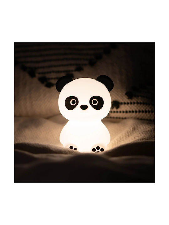 Josef Niermann Παιδικό Διακοσμητικό Φωτιστικό Paddy Panda με Εναλλαγές Χρωματισμών Λευκό 13.5x9.5x7.5εκ.