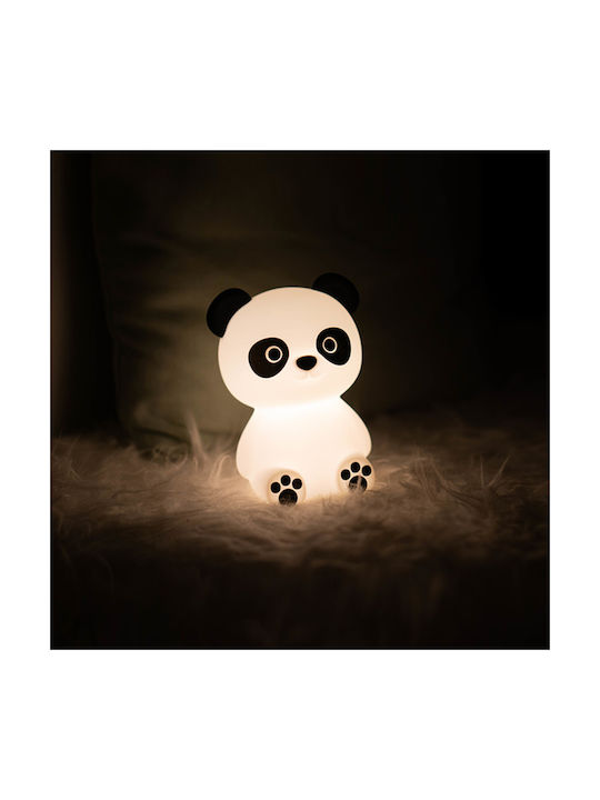 Josef Niermann Παιδικό Διακοσμητικό Φωτιστικό Paddy Panda με Εναλλαγές Χρωματισμών Λευκό 13.5x9.5x7.5εκ.