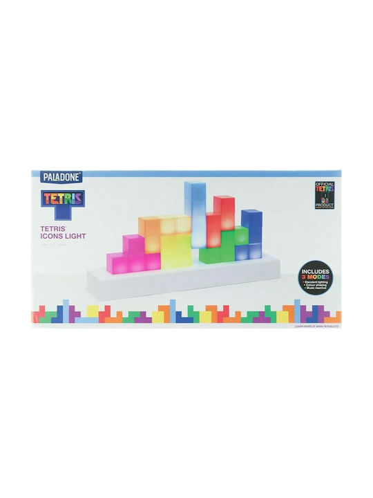 Paladone Παιδικό Διακοσμητικό Φωτιστικό Tetris Icons Πολύχρωμο 30x15cm