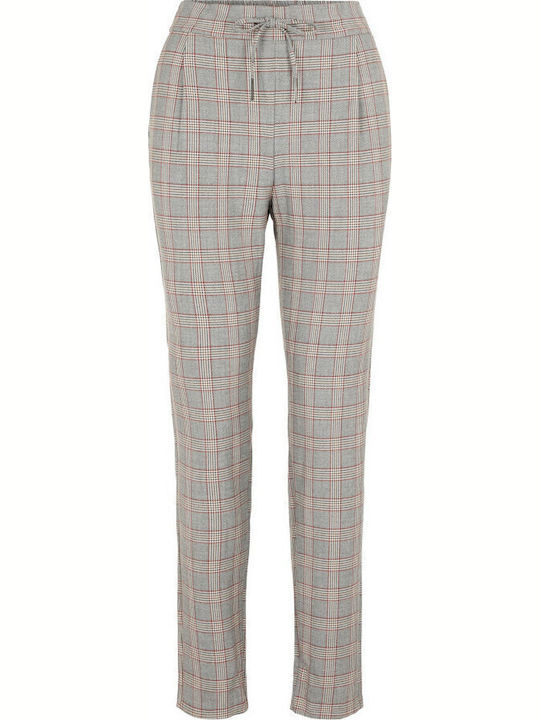 Damen Stoff Hose mit Gummizug Geprüft Gray