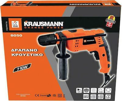 Krausmann Cu impact Burghiu 710W cu Set de chiuvete de căldură