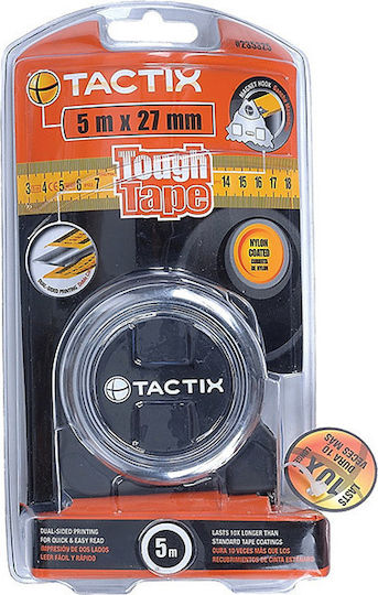 Tactix Maßband mit automatischem Rücklauf und Magnet 27mm x 8m