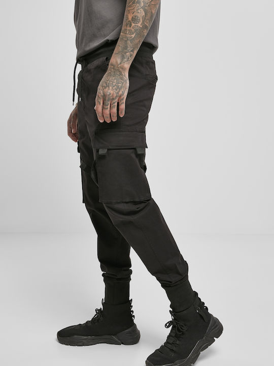Trousers Cargo Elastic in Regular Fit Black