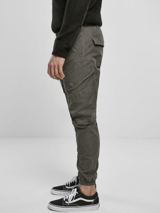 Trousers Cargo Elastic in Slim Fit Khaki