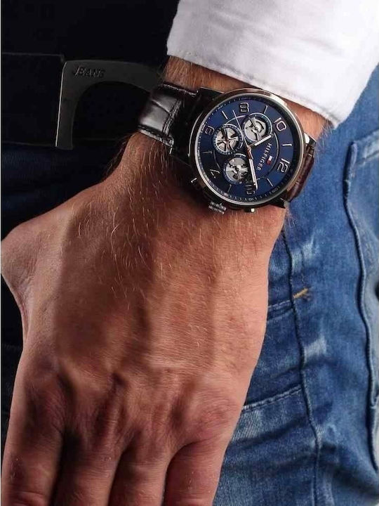 Tommy Hilfiger Keagan Ρολόι Μπαταρίας με Δερμάτινο Λουράκι