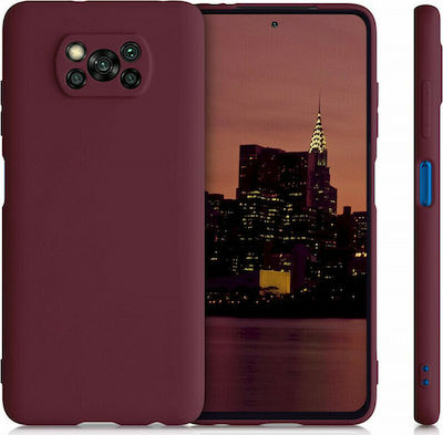 KWmobile Silicone Back Cover Burgundy (Poco X3 NFC / X3 Pro)