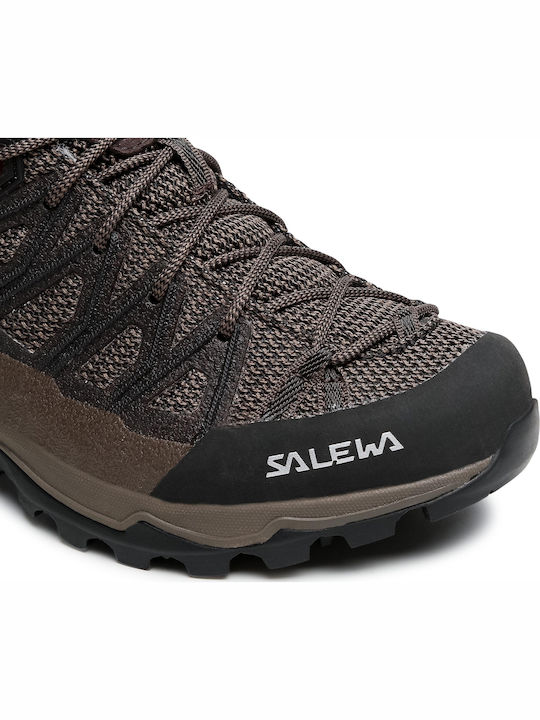 Salewa MTN Trainer Lite GTX Γυναικεία Ορειβατικά Παπούτσια Αδιάβροχα με Μεμβράνη Gore-Tex Καφέ