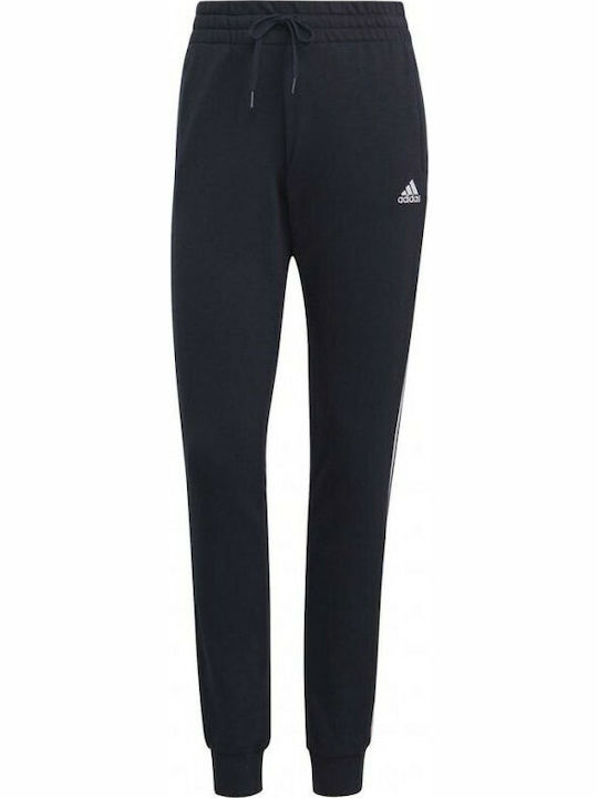 Essentials French Terry 3-Stripes Долнище на анцуг с гума Тъмносин