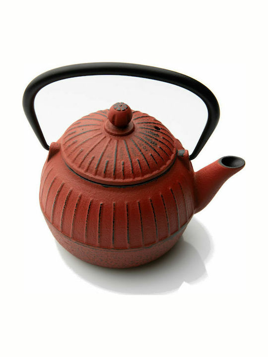 Dinox Teapot with Filter Cast Iron Red 500ml