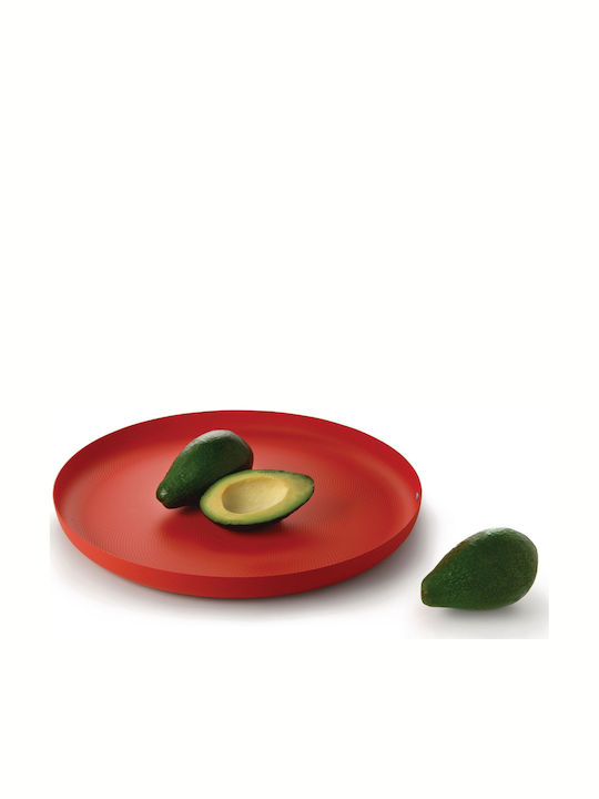 Alessi Texture Метал Поднос за сервиране в Червен Цвят 35x35x3см JM14/35 RT 1бр
