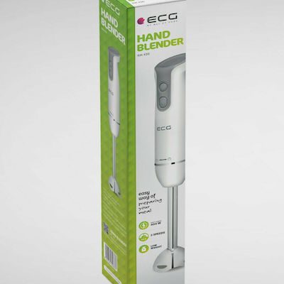 ECG Hand Blender with Stainless Rod 400W White