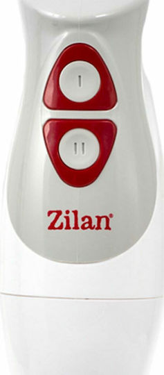 Zilan Blender De Mână Cu Tijă Din Inox 300W Alb