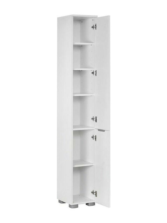 Elegance Hallway Furniture with Shoe Cabinet & Wardrobe White 30x38x208.5cm