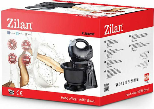 Zilan Mixer with Plastic Container 3lt 250W Black