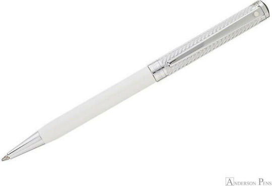 Sheaffer Intensity Gloss White Barrel Engraved Chrome Spiral Cap Pen Ballpoint Package