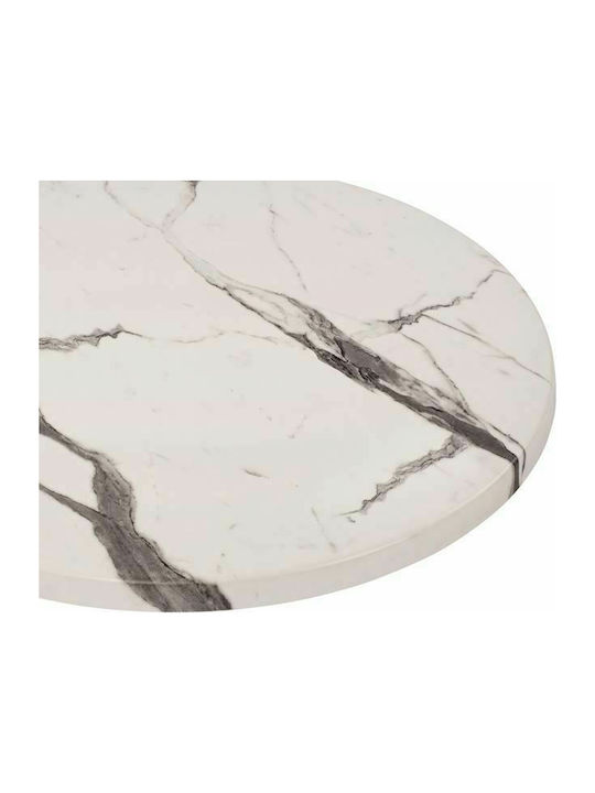 HomeMarkt Rotundă Suprafața mesei Werzalit Marble White-Grey 60x60x2.5cm HM5227.11 1buc