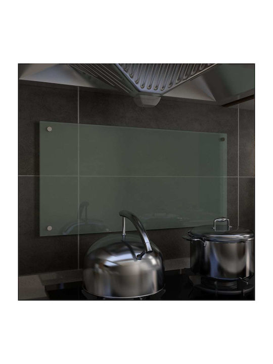 vidaXL Spătar Rectangular din Sticlă în Culoare Albă 80x40cm 249454